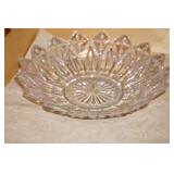 Clear Iridescent Serving Bowl