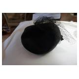 Vtg Ladies Black Hat