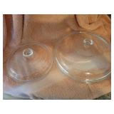 Collection of 2 Glass Lids Round