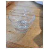 Clear Glass Footed Dessert or Nut Bowl