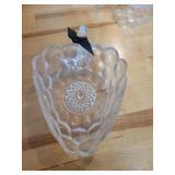 Vtg Clear Glass Grape Cluster Shaped Candy Dish