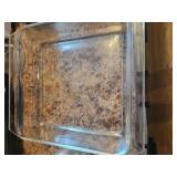 Vtg Pyrex Fireside Clear Glass Square Baking Dish