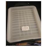 Vtg Opaque Glass Refrigerator Meat Tray