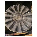 Vtg Dewdrop Crystal Clear Pressed Glass Tray