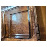Vtg Pyrex Fireside Amber Glass Square Baking Dish