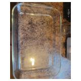 Vtg Pyrex 2 Handled Glass Baking Dish