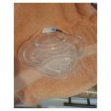 Vtg 3 Section Pressed Glass Divided Dish