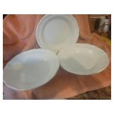 3 Mikasa French Countryside White Round Bowls