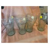 4 Large Coca Cola Glasses