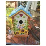 Ceramic Bird House Toilet Brush Holder