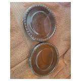 2 Terra Cotta Dessert Dishes w/lids