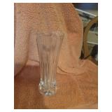 Vtg Lead Crystal Flared Vase