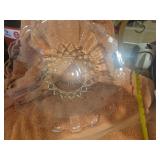 Vtg Clear Pressed Glass Bowl