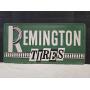 Vintage REMINGTON TIRES Metal Sign 32x16"