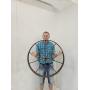 Primitive Steel  Farm Wagon Wheel 30" wide