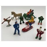 Vintage Barclay Lead Toys - Winter Scene