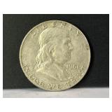1961 Silver Franklin Half Dollar Coin