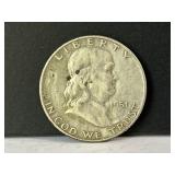 1951 Silver Franklin Half Dollar Coin