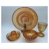 Vtg Carnival Glass Cowboy Hat Ashtray, 11" Bowl +