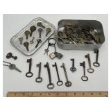 Skeleton Keys, Vintage Keys & Locks in Aluminum