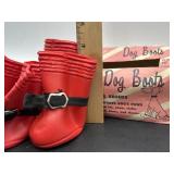 Vintage Dog Boots - Red, Rubber, in Box