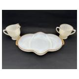 Anchor Hocking Fire King Oven Ware: White w/ Gold