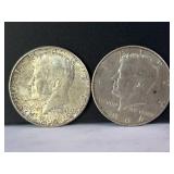 2 - 1964 Kennedy Half Dollar Coins