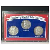 20th Century Silver Half Dollar Collection 3 Coins