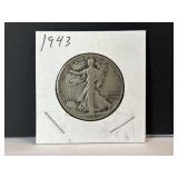1943 Silver Walking Liberty Half Dollar Coin