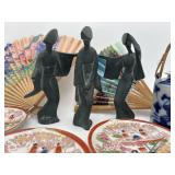 Cast Iron Japanese Geisha Figures