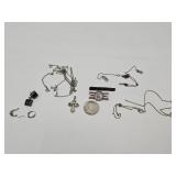 925 Sterling Silver Lot Pendants, Coin & Necklace
