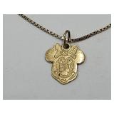 Minnie Mouse Sterling Silver Pendant & Necklace