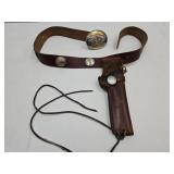 Up to 46" Cabelas Leather Belt/Gun Holster