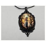 Halloween Witch Cameo Necklce