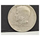 1964 Silver Kennedy Half Dollar Coin