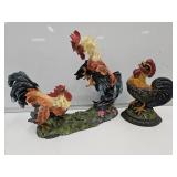Cast Iron Rooster Door Stop & Wine Holder