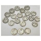 20 Silver Dime Coins See Types