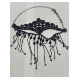 Black Crystal And Metal Facial Mask