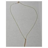 Gold-Plated Rod Pendant Necklace