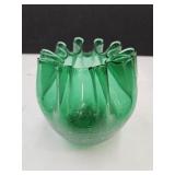Pilgrim Crackle Glass Vase 5.5" H