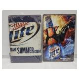 New Miller Lite Metal Signs 8" x 12"