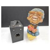 Bobblehead & VTG AGFA Box Camera