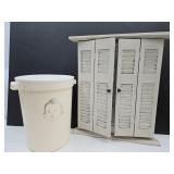 Window Shutter Mirror & Le Beau Trash Can