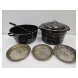 VTG Pie Plates, Blue Bird, Mello Rich,Granite Ware