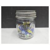 Half Pint Ball Jar with Marbles