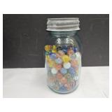 Quart Ball Perfect Mason Jar with Marbles