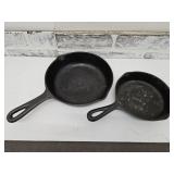 2 Cast Iron Skillets Marked  3  & No 5
