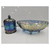 Carnival Glass Candy Dish & Fruit Bowl