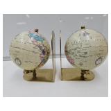 VTG Solid Brass World Globe Bookends