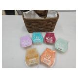 198? Longaberger Basket w 6 Scentsy Waxes
